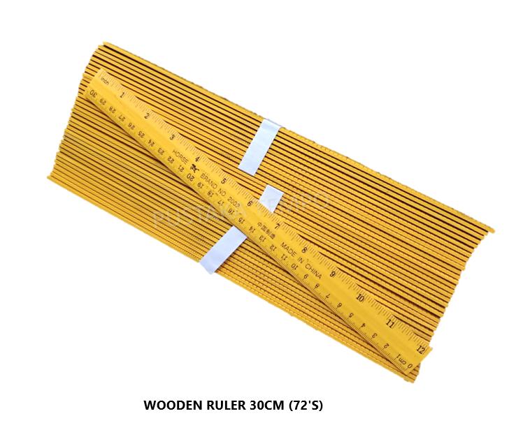 1pc 30cm Wooden Yellow Ruler Measuring Tools Panukat tools - TikTok ...