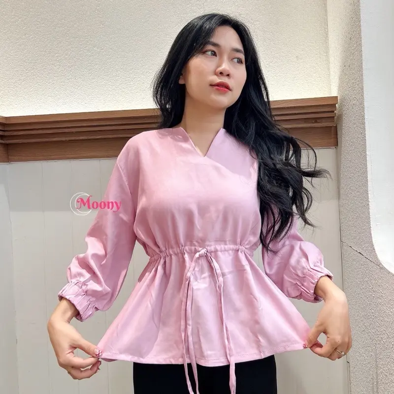 BRIEL TOP SERUT Atasan Wanita Twill 1