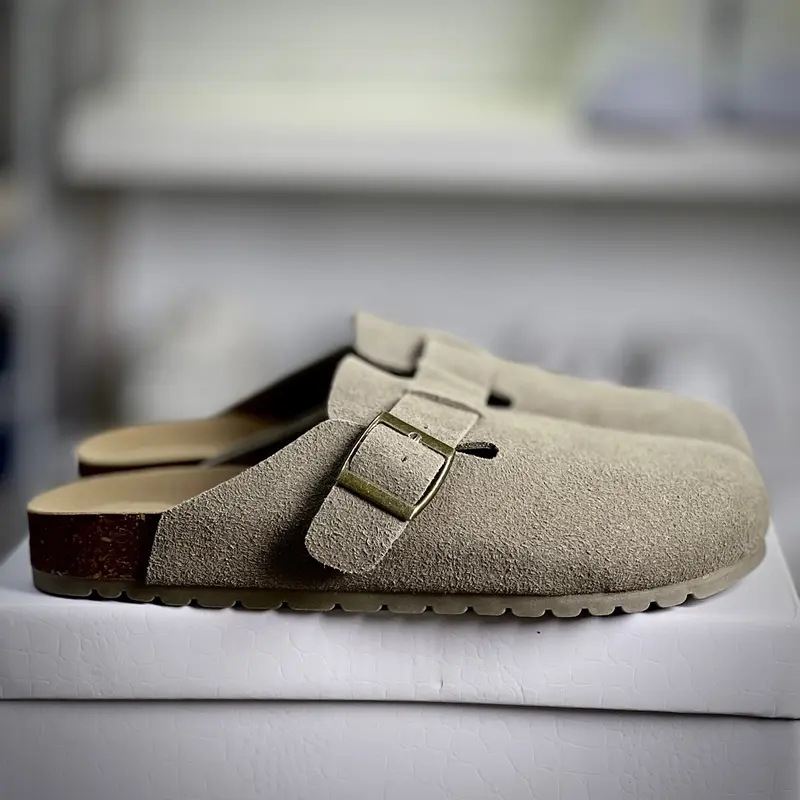 [TJ Sneaker - Bestquality] Giày sục Birken Da lộn , Đế pha trấu , Êm mềm , mang đúng size - Bảo hành 1 năm về keo DéP Shoes 7