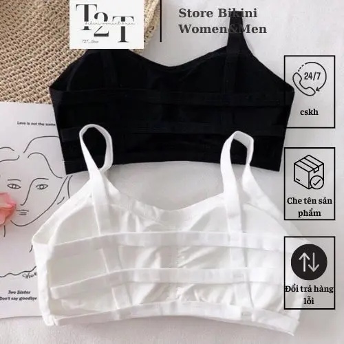 Áo lót lá 3 dây  mút đệm mỏng nhiều màu cho học sinh, sinh viên, Áo bra 3 dây có đệm ngực