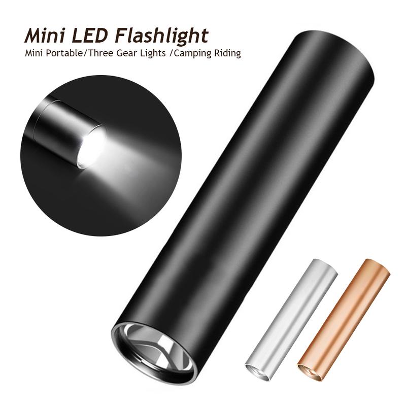 Đèn Pin LED Mini 3 Chế Độ Chiếu Sáng, Đèn Pin Sạc USB, Không Thấm Nước, Thu Phóng Ống Lồng, Di Động, Để Cắm Trại Ban Đêm, Đi Bộ Đường Dài, # 446208