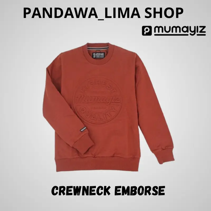MUMAYIZ | Sweater CREEWNECK  EMBOSS anak dan Anak Remaja usia 4-15 tahun sweater  anak 0
