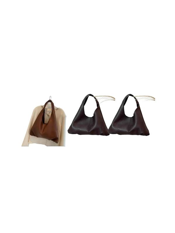 Women's Minimalist Casual Plain Tote Bag,  Everyday Bags, Fashionable Pu Leather Large Volume Shoulder Bag with Makeup Storage Bag for Work & Daily Use, Valentine's Day, Gift 5