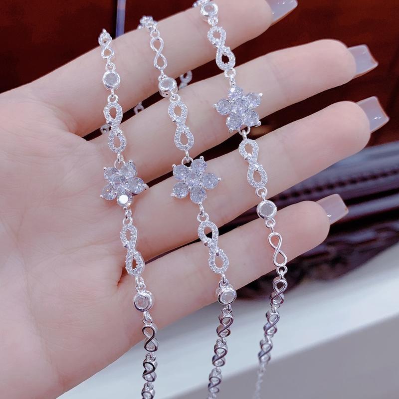 Lắc tay hoa mai bạc ta cho nữ _Bạc đẹp Hải hạnh HHJ