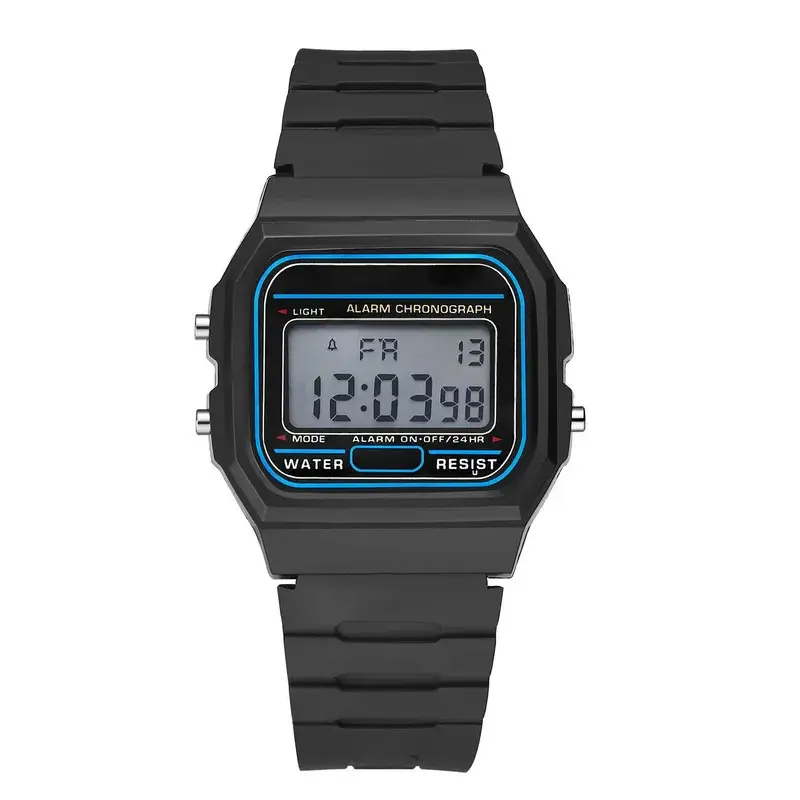 Watch  LED Digital Watches Man Sports Military Wristwatches Vintage Silicone Wristband Electronic Clock Reloj Hombre 4