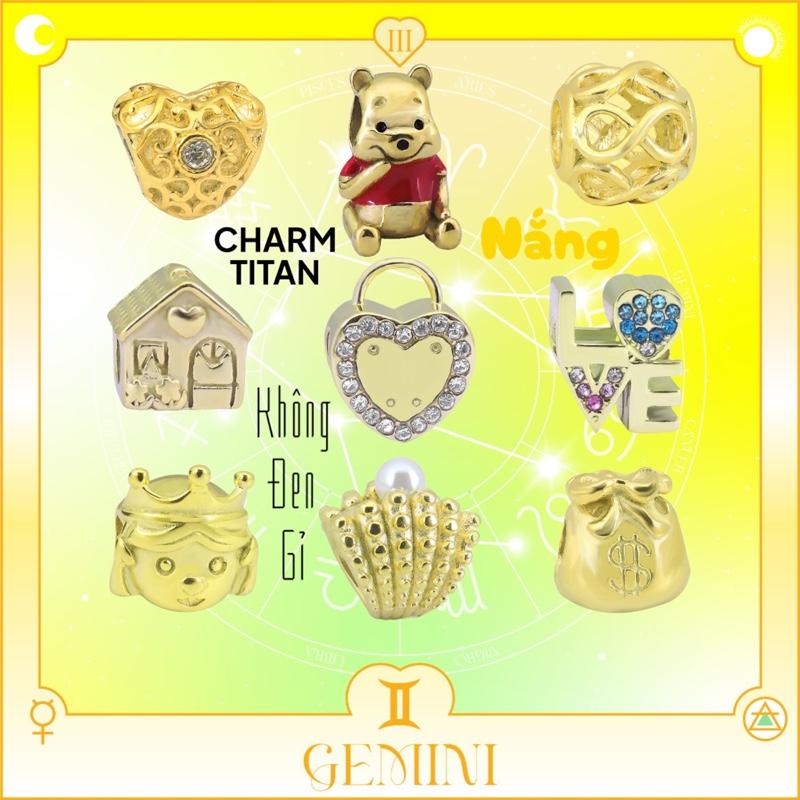 [ Không Đen Gỉ ] Charm Titan đeo hàng ngày Nắng Accessories charm titanium xỏ vòng bền màu không đen gỉ phụ kiện thời trang cho Nữ 2024 Women