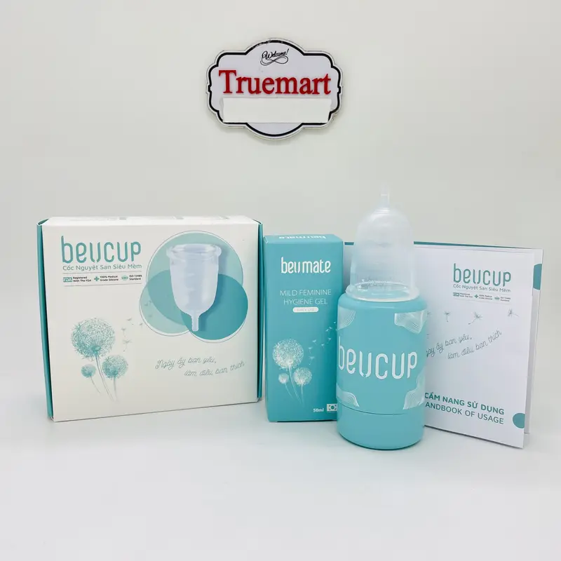 Cốc nguyệt san BeuCup - An toàn với silicone nhập khẩu từ Đức - Tặng kèm 1 mini Vĩnh hồng xuân dành cho Nữ 3