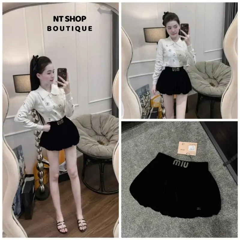Quần short nữ nhung cạp min, quần soóc bí nữ bồng trendy NT store 0