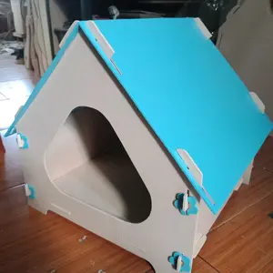 Rumah kandang hewan kucing kelinci kayu bongkar pasang 40x40 cm