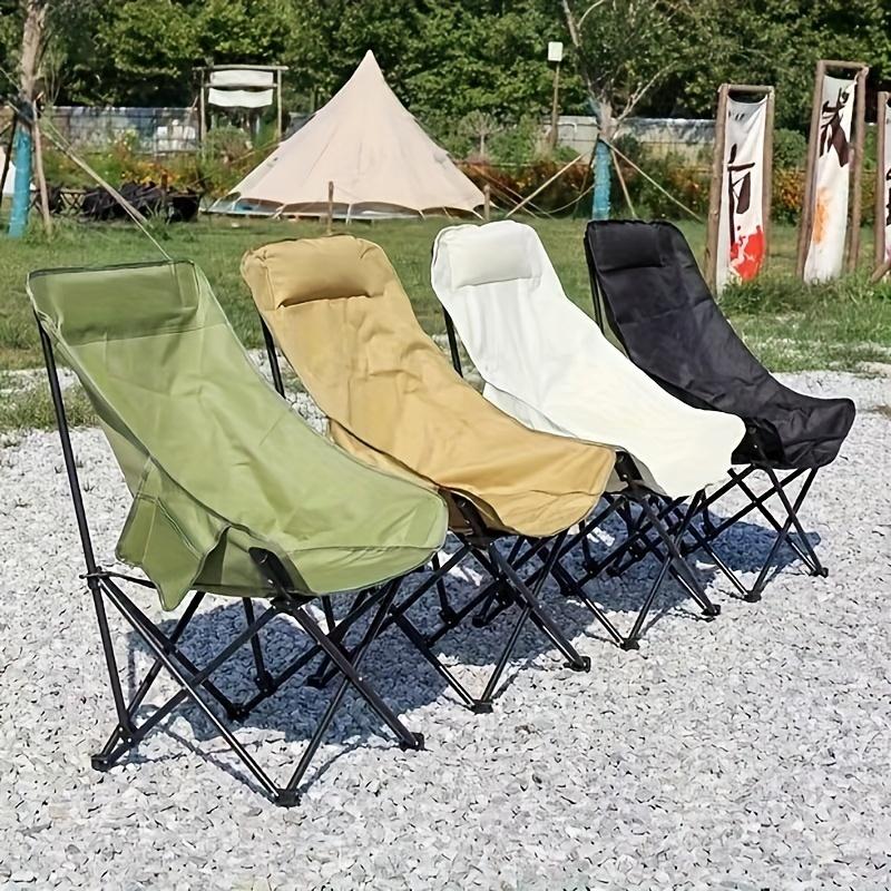 Product Introduction of 1pc Premium Outdoor Folding Chair - High Back Moon Lounger with Recliner Function - Perfect for Camping, Fishing & Outdoor Relaxation - Portable, Durable & Compact Fishing Stool 5