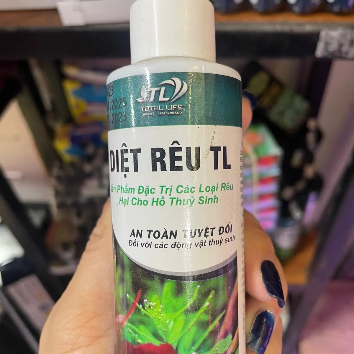 ￼Diệt Rêu TL (xử lý rêu hại, tảo hại cho hồ cá, thuỷ sinh) 100ml