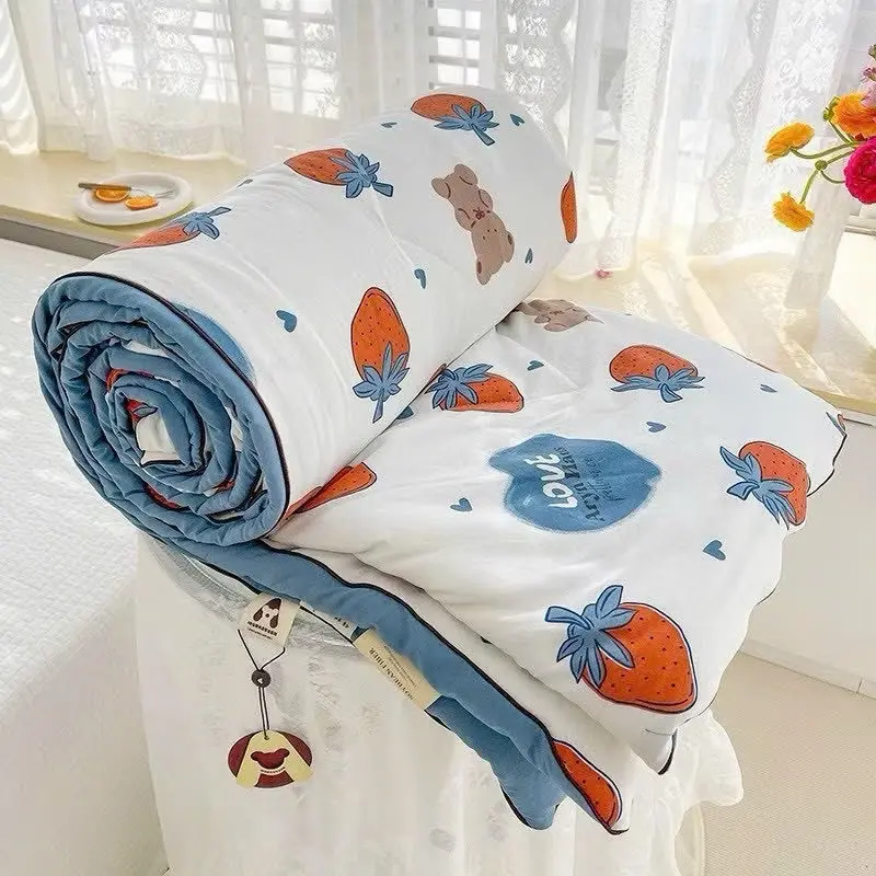 Chăn Hè Cotton Đũi Xơ Đậu Nành, Mền Bông Mềm Mại Thoáng Mát 2
