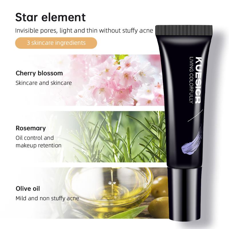 Product Introduction of KUESICR Full Coverage Isolation Cream, Makeup Base Milk, Waterproof And Long-lasting 10g, Medium Purple Green Skin Tone, Bare Face Cream Color Flawless 19