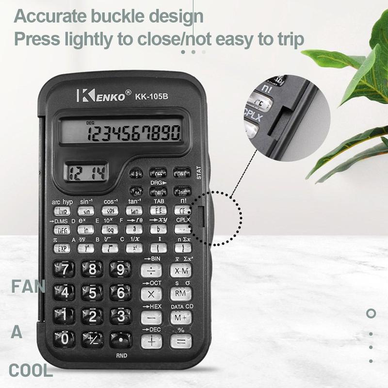 Product Introduction of Mini Portable Math Calculator Science Function Calculator With Time Display For Office Accounting School Students 2