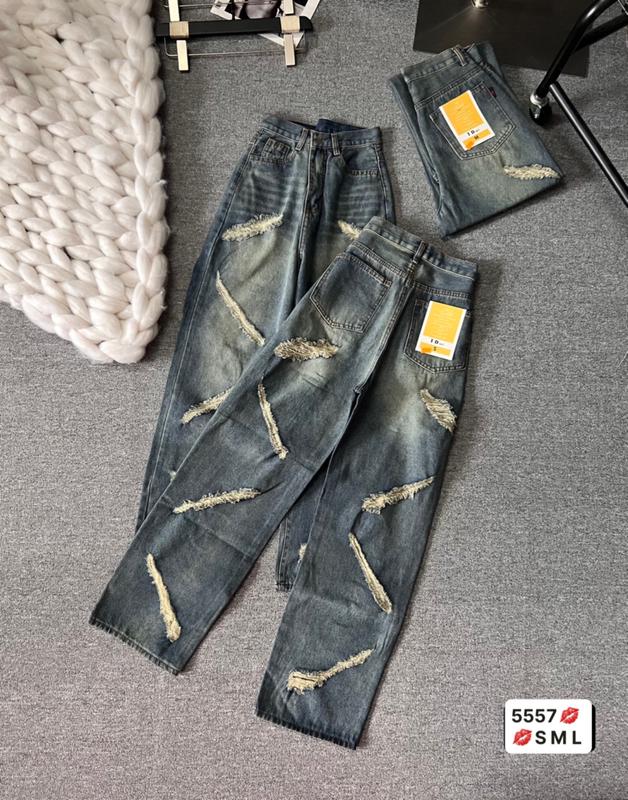 Quần Jean Suông Rách Gối 3780 -5548