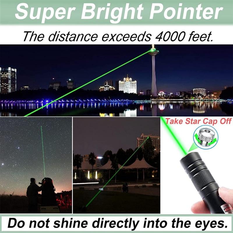 SG Ready Stock New USB charging USB 5MW 650nm green laser pointer black strong visible beam laser pointer 9