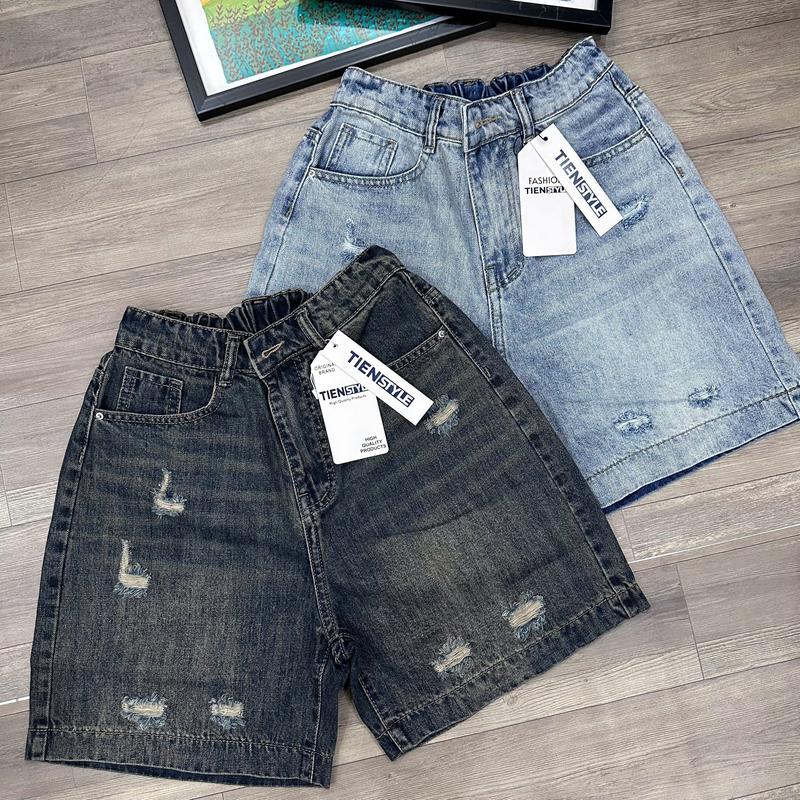 TIENSTYLE Quần Jean Ngố Chun Rách Cào Rêu Bụi Có Bigsize Quần Bò Nữ Denim Women Pants Vải Jean QC Cotton Không Giãn Dày Dặn Chất Liệu Mềm Mịn Size S-5XL