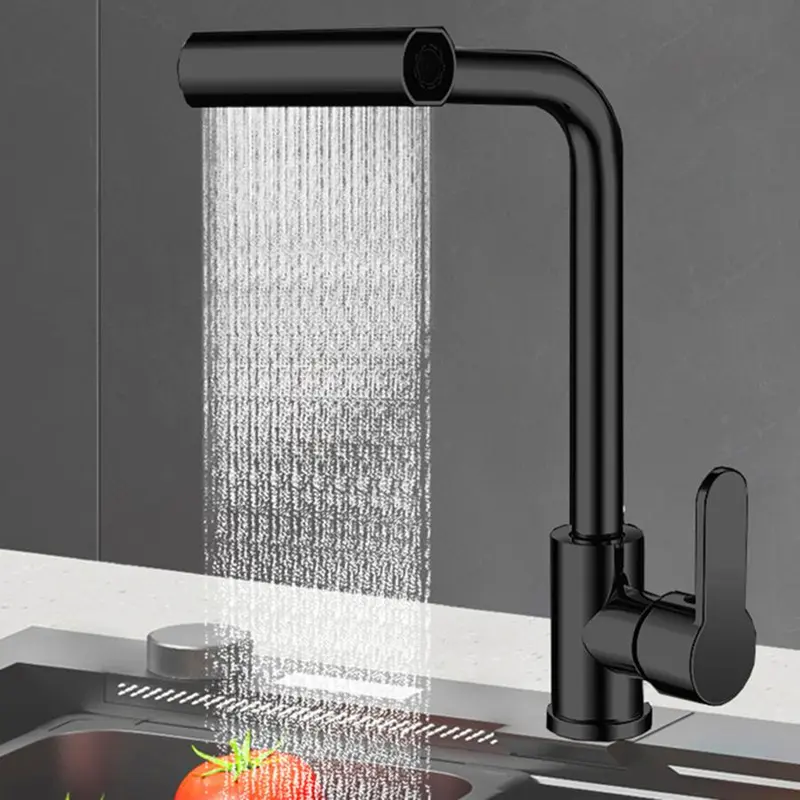 Waterfall Kitchen Faucet, 360° Rotating Waterfall Flow Spray Head Hot and Cold Water Sink Mixer, Kitchen Faucet, Kitchen Accessories, Home, Modern 0
