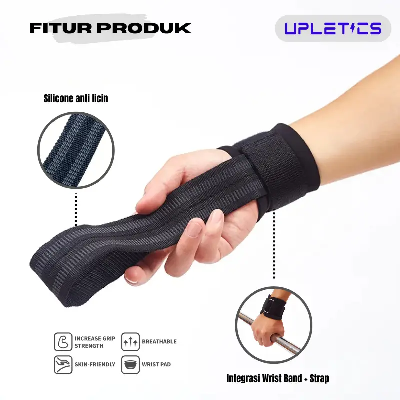 Upletics Weightlifting Strap | Wrist Wrap | Wrist Band GYM & Fitness 1