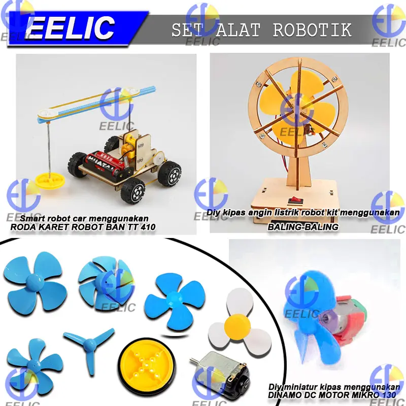 EELIC BBL-3BL 8CM Baling tiga Bilah Digunakan Untuk Alat Robotik dan bisa di pakai untuk layang layang baling 5