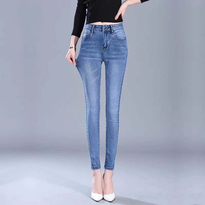 Quần jeans nữ ống ôm skinny co giãn cào xướt nhẹ, quần bò nữ ôm phuongho1209 1