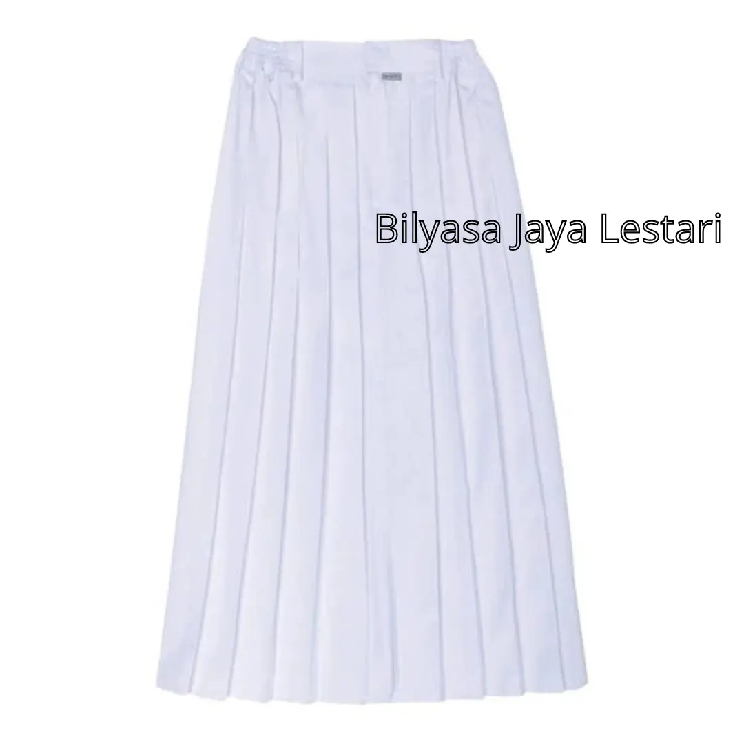 Bilyasa Jaya Lestari Androk Rok Putih Polos Seragam Sragam Sekolah Skolah Anak SD SMP SMA Panjang Rempel Bahan Katun Dril Nagatex Fashion 11-12 Tahun White Skirts 5-6 Tahun Multicoloured outfit maulid