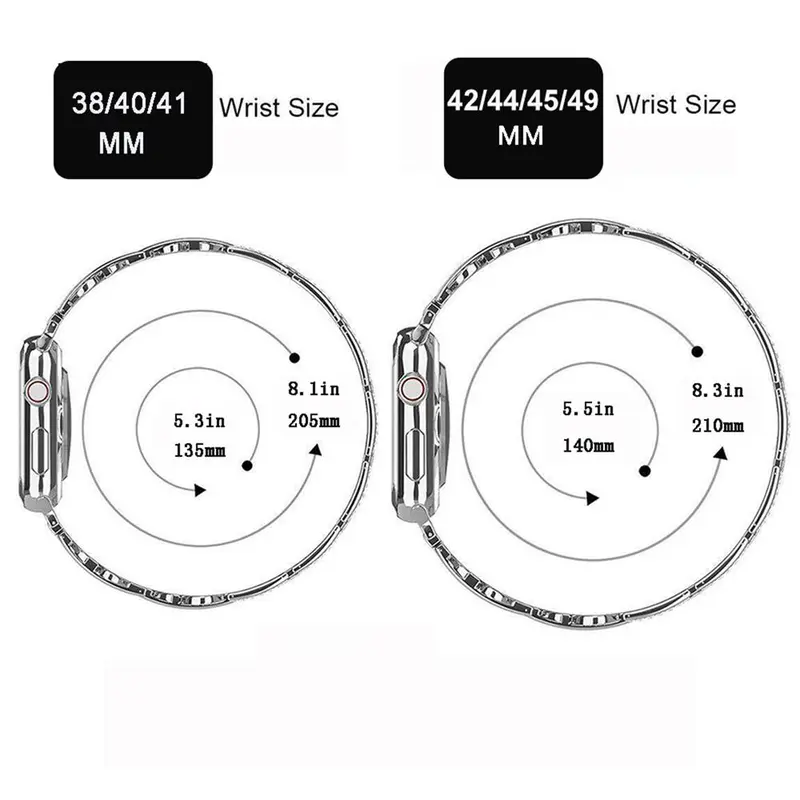 GIROUETTE Fashion Watch Band (Band Only), Stylish Watch Band for Women, Replacement Watch Band for Apple Watch Series 9 8 7 6 5 4 3 2 1 SE SE2 1