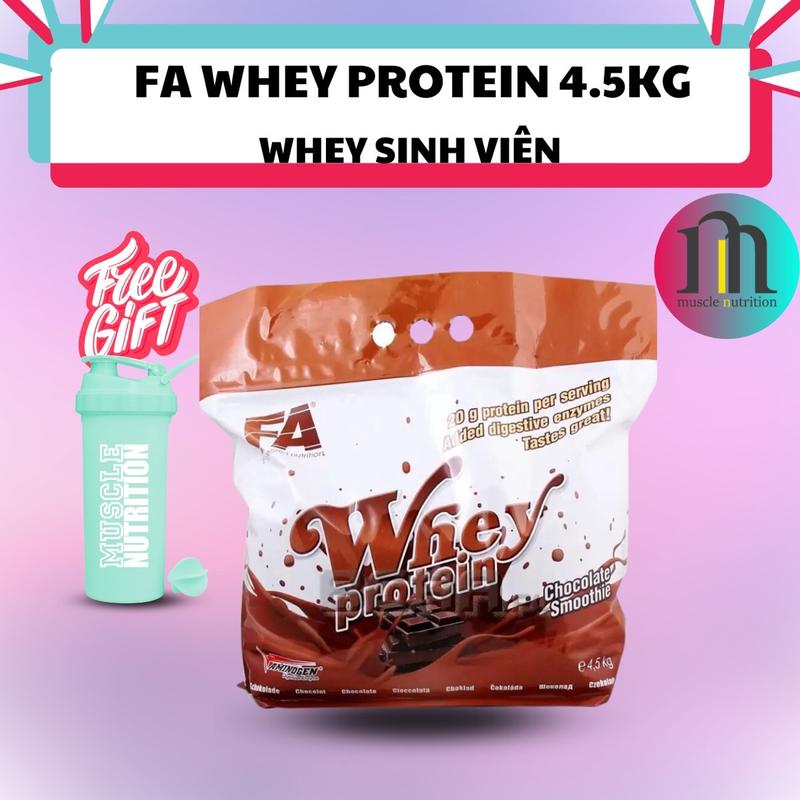 [ Thanh Lý Lỗi Tét Rách Bao ] Bột Đạm FA WHEY PROTEIN - Hãng FA Nutrition - Dòng Whey Concentrate - Bịch 4.5kg - Made In EU