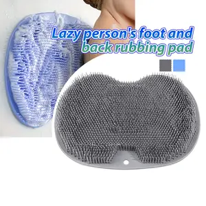 BITCBae Keset Penggosok Kaki dan Punggung Malas Pijat sikat kaki pengelupas keset kamar mandi silikon anti