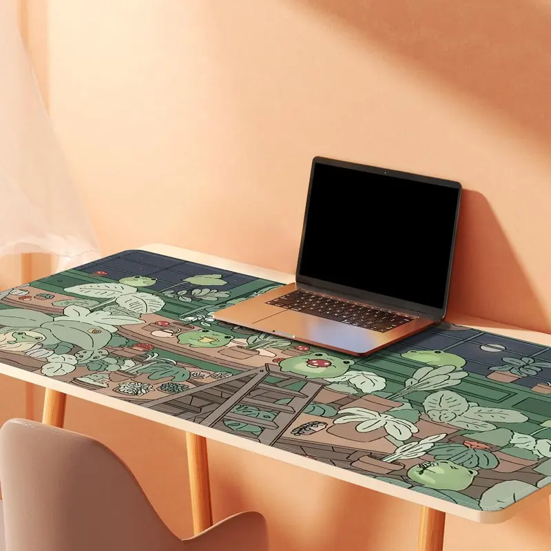 Cartoon Frog Pattern Mouse Pad, 1 Count Non-slip Washable Rubber Mouse Pad, Gaming Mouse Pad, Computer Keyboard Pad, Desktop Decorative Mouse Mat for Home Office 5