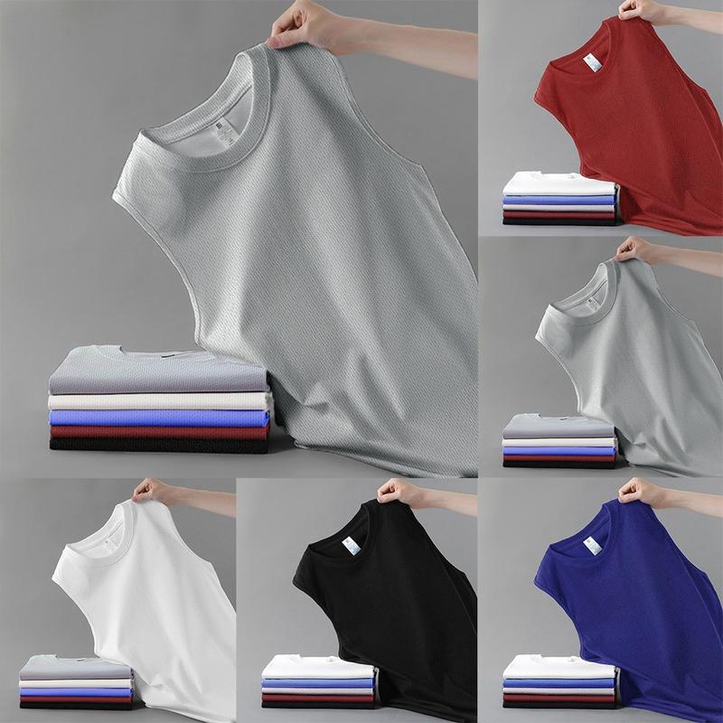 Áo Ba Lỗ Nam Thể Thao Tập Gym Cổ Tròn Phong Cách Thời Trang Chất Liệu Thoáng Mát Mùa Hè Nhiều Màu M-2XL 4