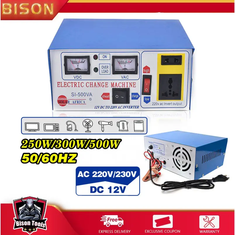 SI-500VA electric change machine inverter with charger heavy duty solar ...