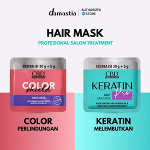 CBD Hair Mask - 35ml Color Shield Keratin Pro Masker Rambut Sachet