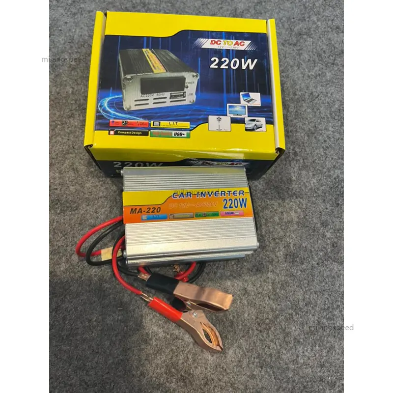 Power Inverter 220 Watt 12 Volt / Inverter 220W DC 12V to AC 220V Hitam Merah 3
