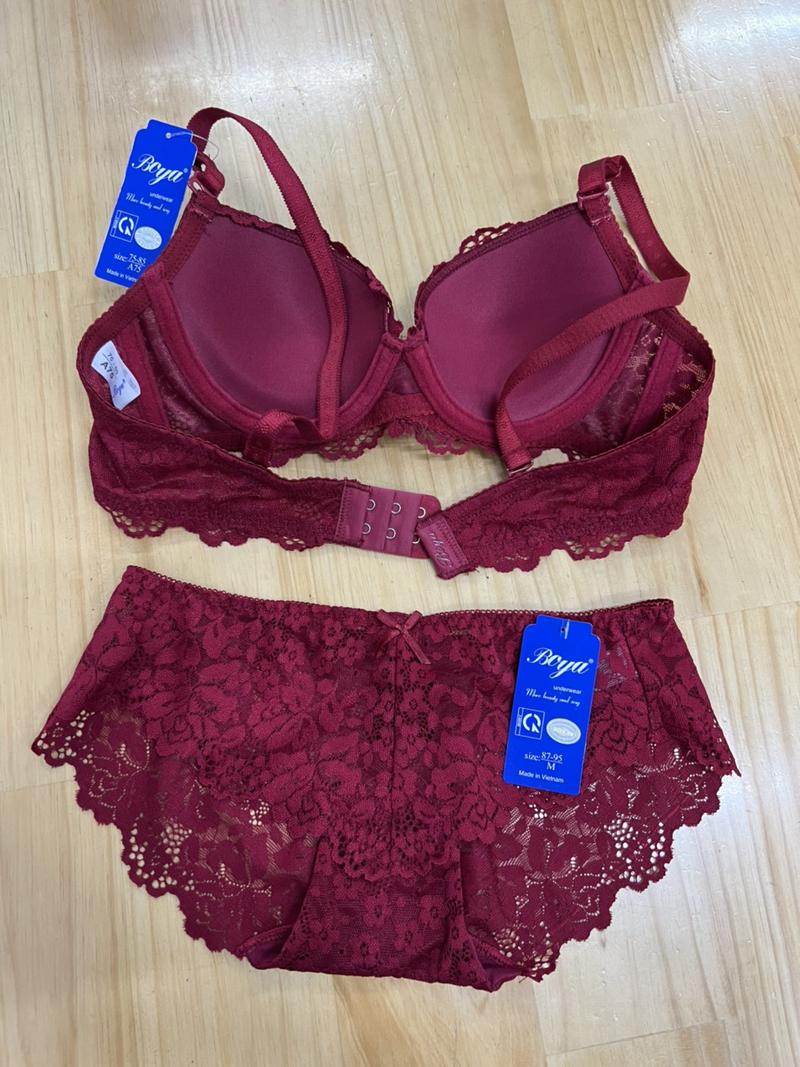 Product Introduction of [BOYA522] Combo đồ lót REN, áo ngực MỎNG có gọng, 2 móc cài và quần lót ren - Áo Quần Lót 4