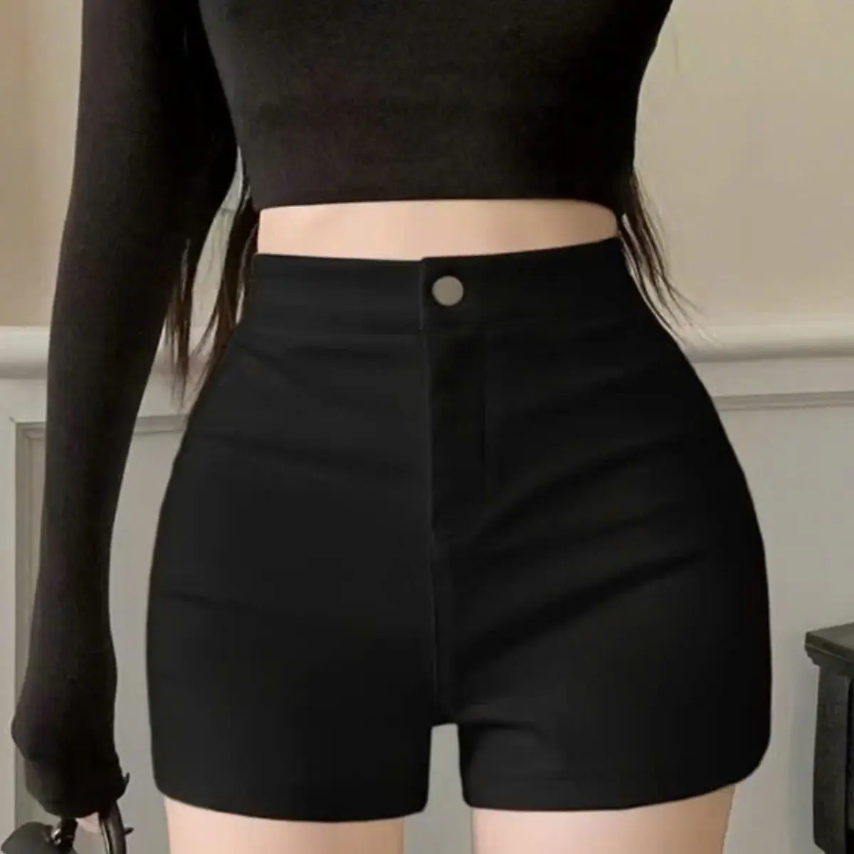 Quần đùi nữ cạp cao chất umi hàn bigsize LIMO quần short nữ dance nâng V3 tôn dáng MS218