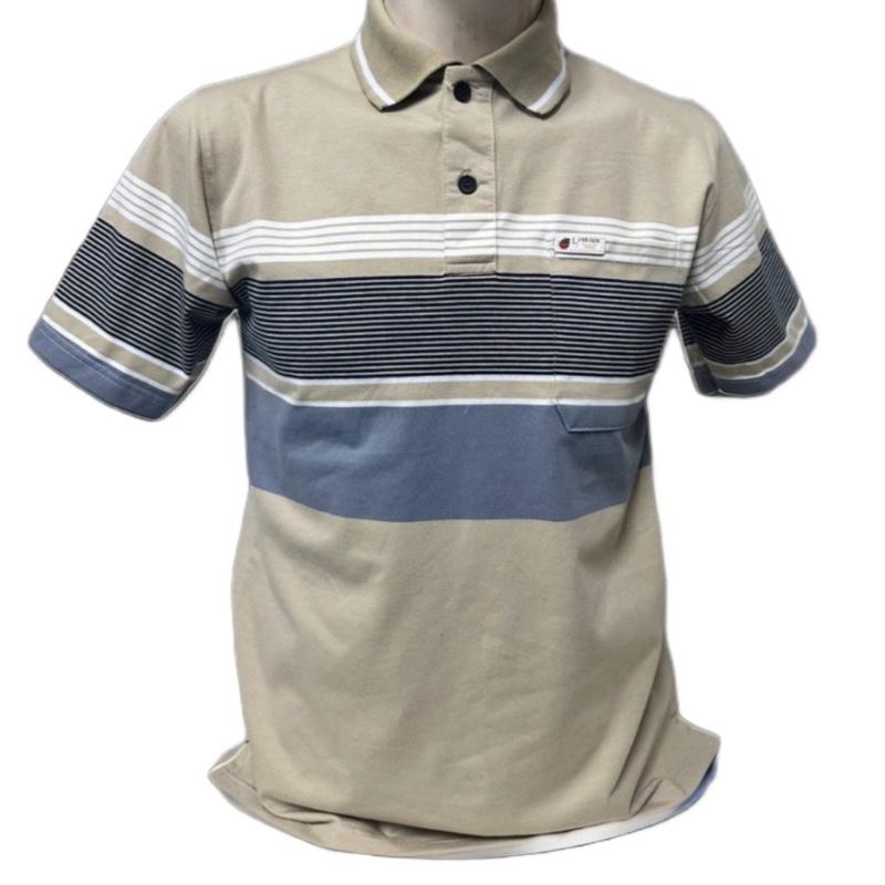 Áo thun nam sọc ngang cotton có túi