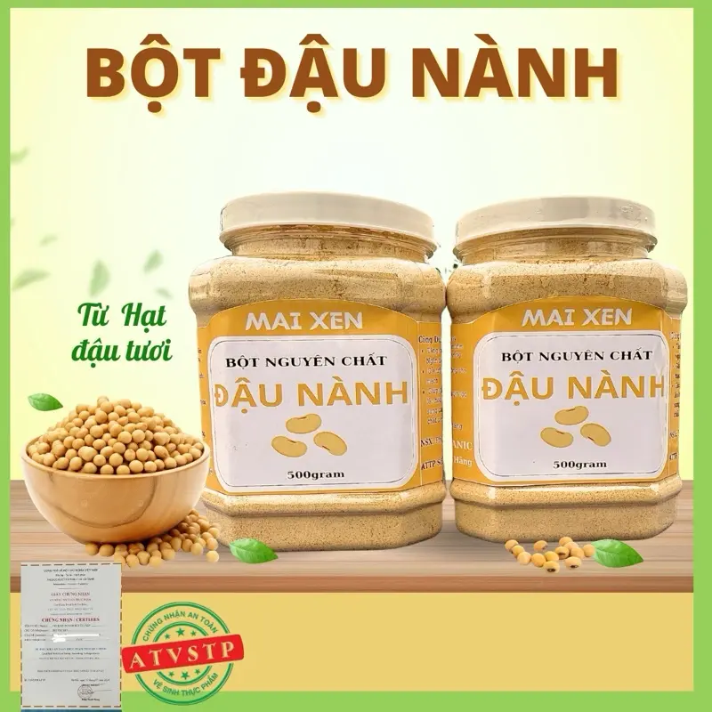 Combo 2 hộp Bột Đậu Nành nguyên chất [500gr/1 hộp] Khong chua Đường