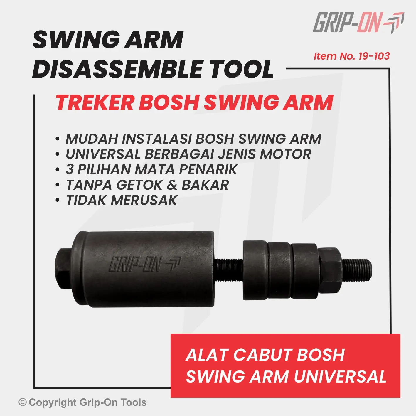 Grip-On Swing Arm Disassemble Tool Alat Cabut Treker Bosh Swing Arm