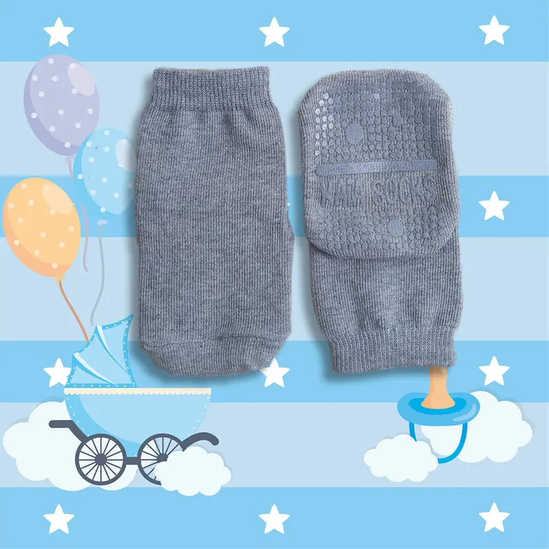 Kaos kaki bayi anti slip usia 6 - 18 bulan KBAS002 cotton laki-laki perempuan 0