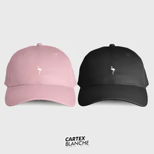 CARTEXBLANCHE Flamingo Topi Baseball Cap Bordir Unisex Pria - Wanita Pengait Besi