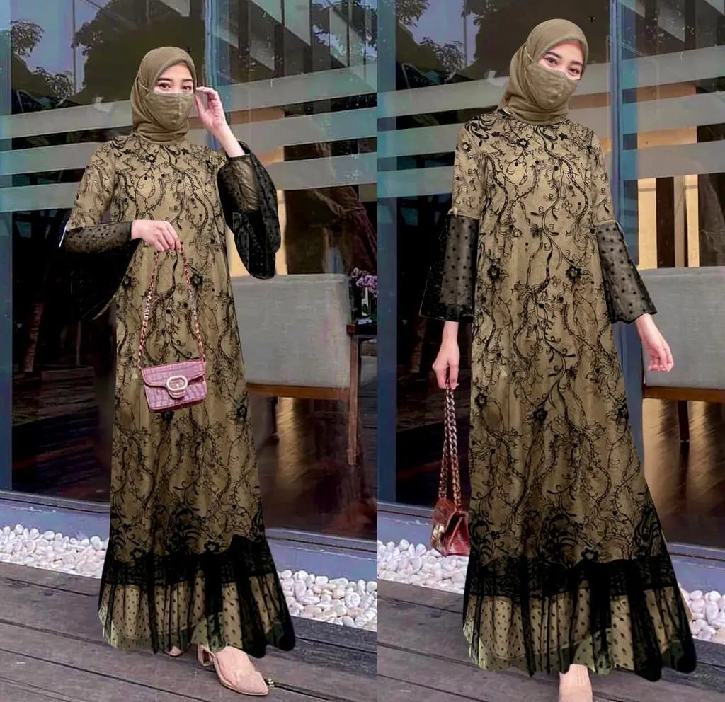 GAMIS MAXI CEMPAKA AULIA / BAJU KONDANGAN LEBARAN / GAMIS BROKAT TILE MEWAH REMAJA TERBARU 2022 / ANGEL DRESS