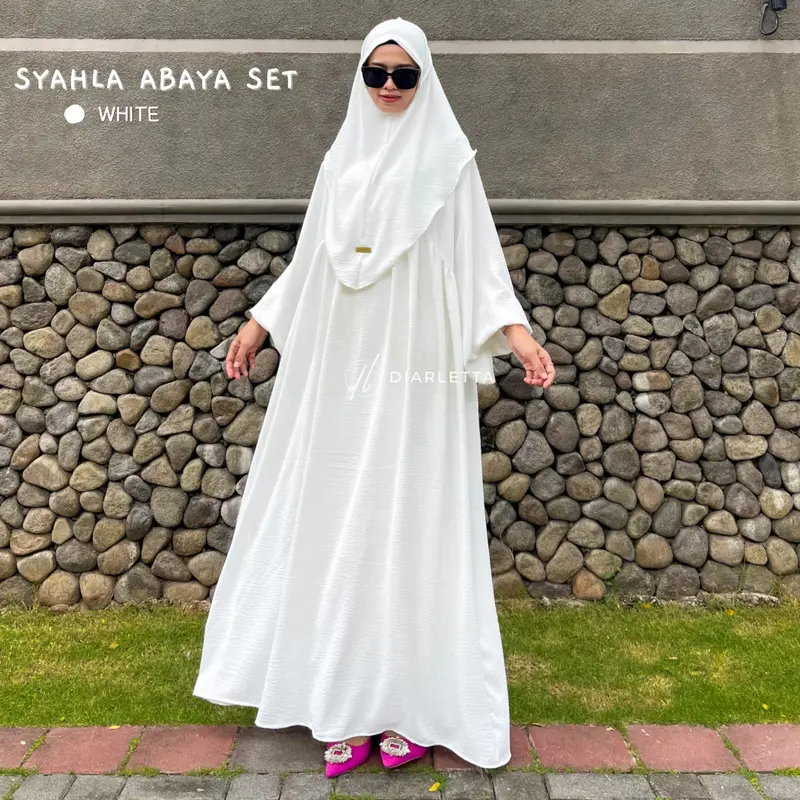 Syahla Abaya Set Bergo Airflow Viral By Diarletta 0