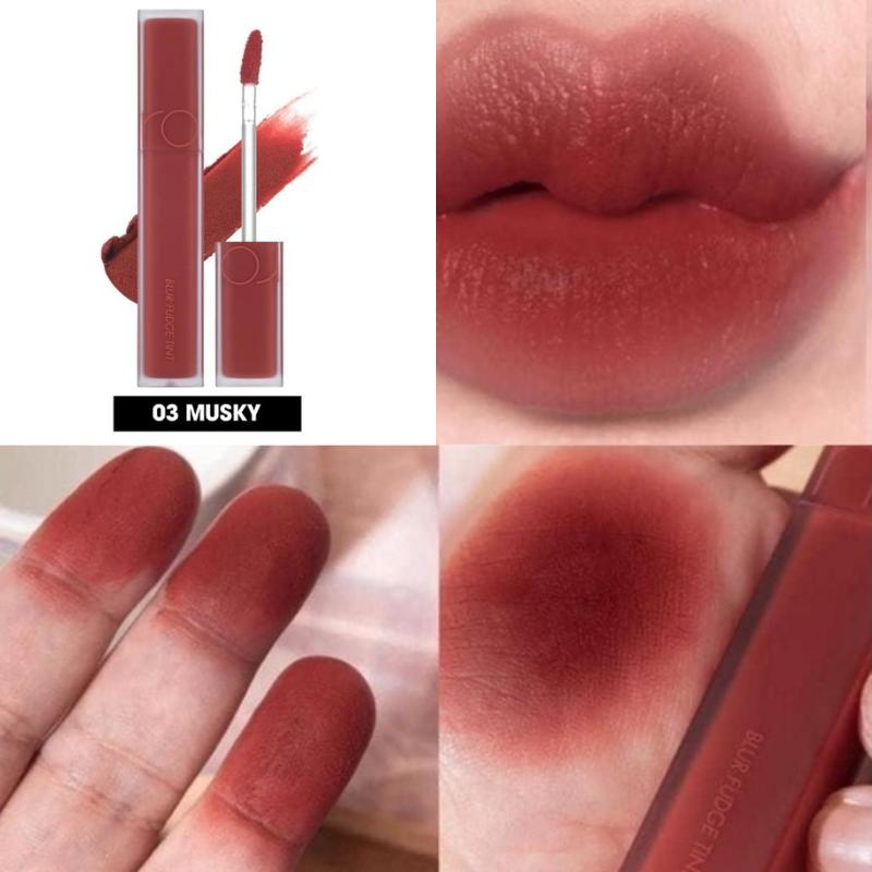 Son Romand Blur 03 Musky Đỏ Gạch, Son Kem Lì Romand Blur Fudge Tint Màu 03 Musky
