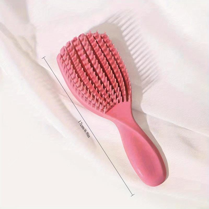 3D Scalp Massage Hair Comb - Wet & Dry Use, Hollow-Out Design for Smooth Styling, Fluffy Shell Shape, Durable ABS Plastic Handle 3