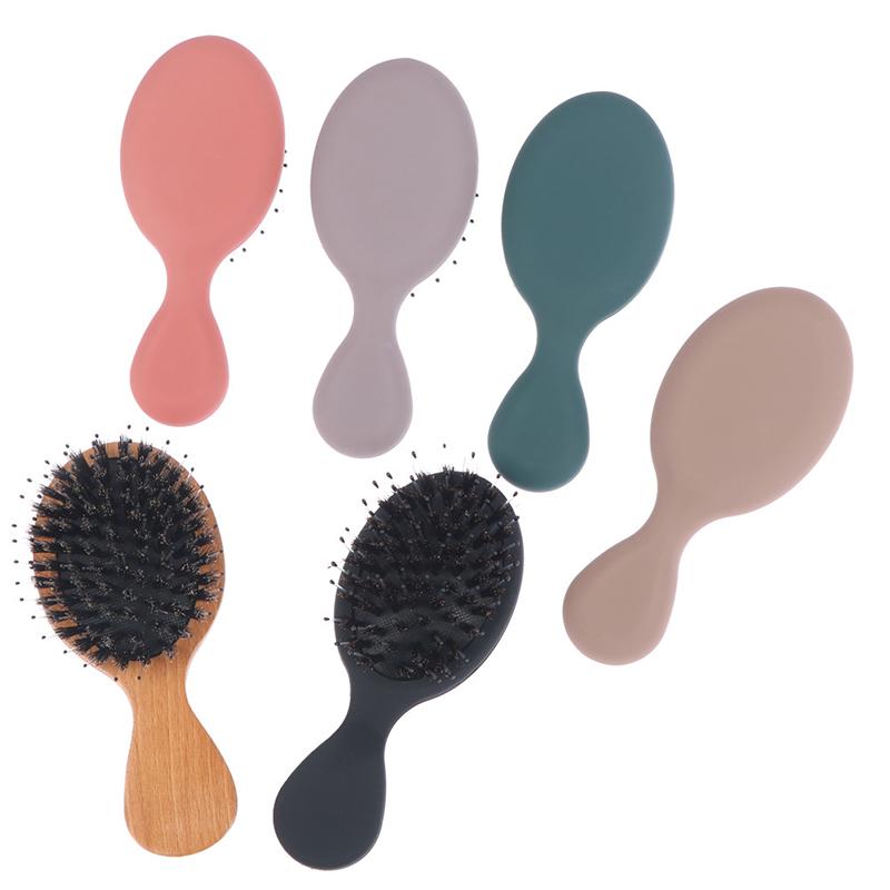 Product Introduction of Women's Hair Brush Comb Natural Boar Bristle Anti-static Hairbrush  Barber Brush 14