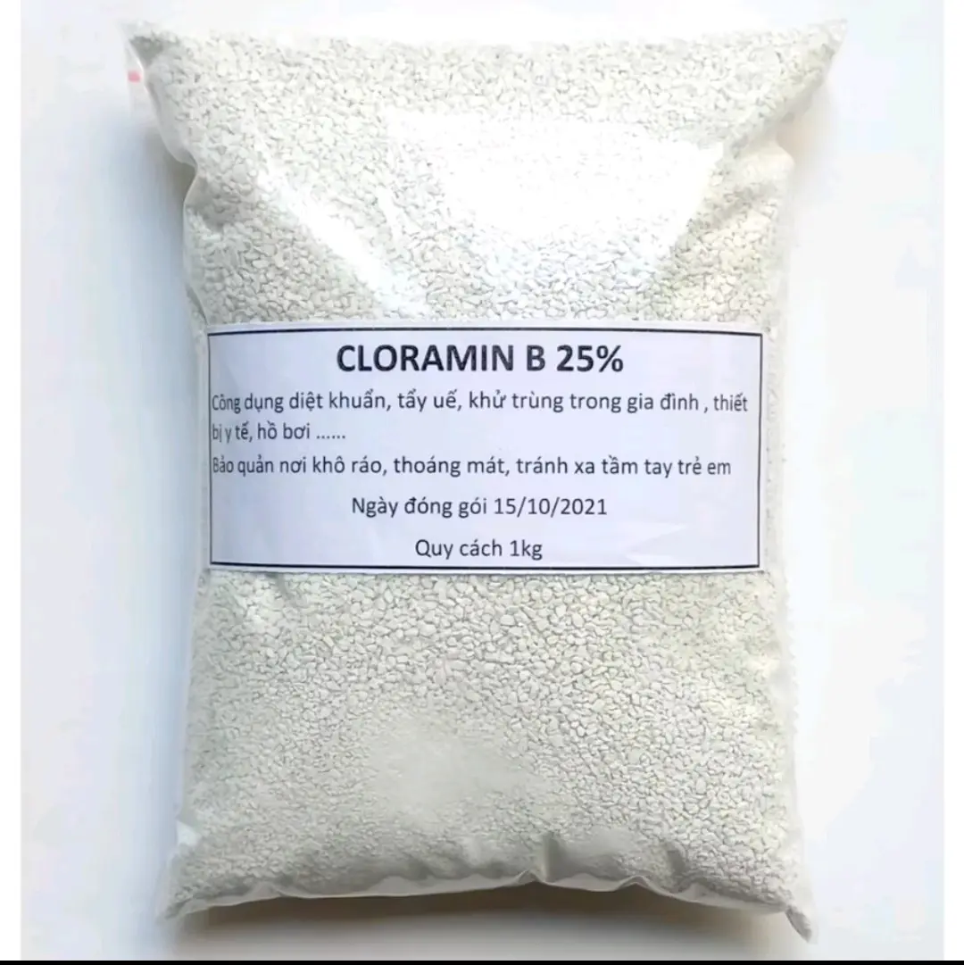 [1Kg]Cloramin B 25% khử trùng,rong rêu,kháng khuẩn dạng hạt