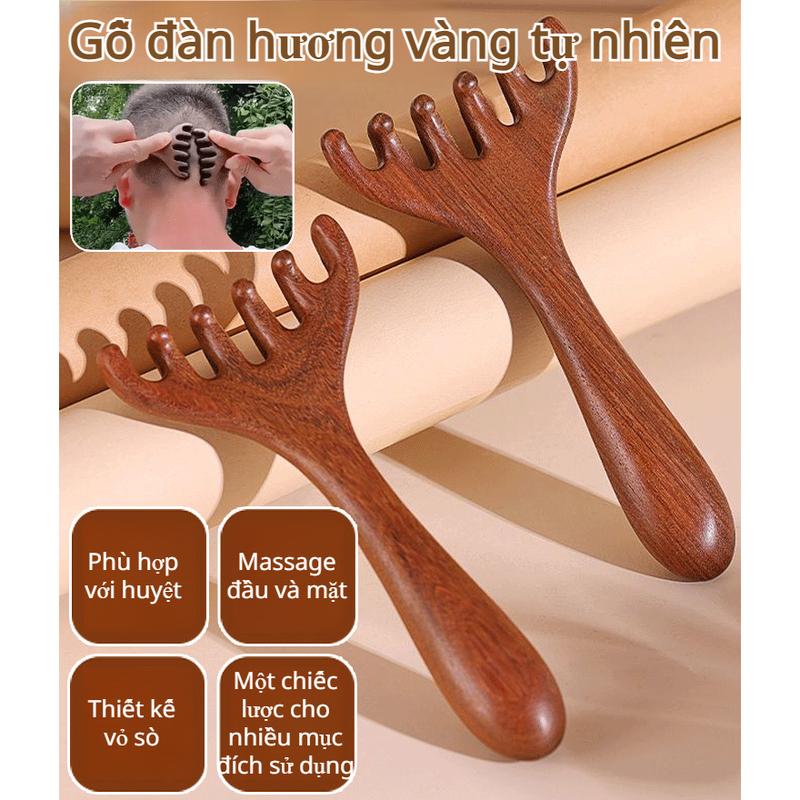 Lược Mát Xa Bấm Huyệt Năm Chấu, Máy Massage Đầu, Để Chà Xát 3
