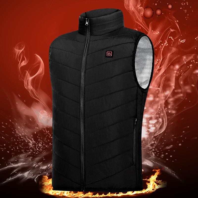 Áo khoác sưởi ấm bằng Điện Unisex, 9 khu vực sưởi ấm, có thể giặt được, thích hợp cho các môn thể thao mùa đông và đi bộ đường dài 0