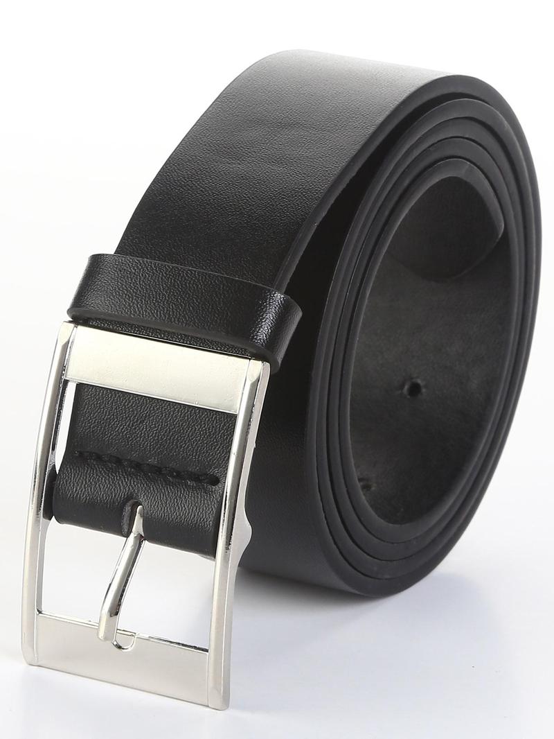 Product Introduction of Casual Men's Plain Color Pu Buckle Belt, Hot Fashion Belt for Party, Daily Clothing Decor, Modern Trendy All-match & Exquisite Belt 0